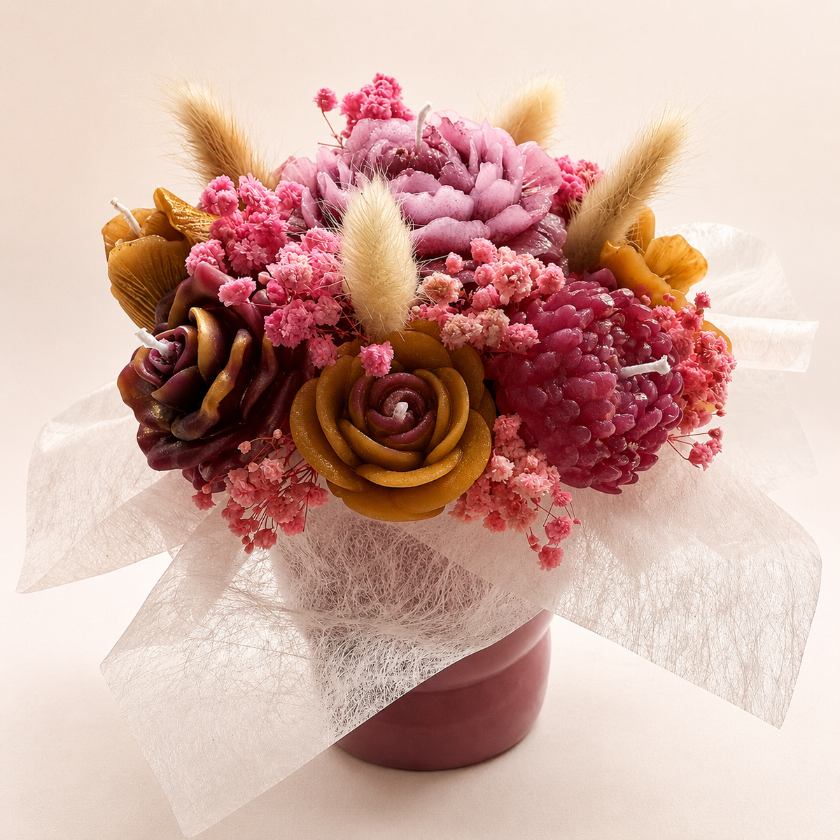 Bouquet rose doré
